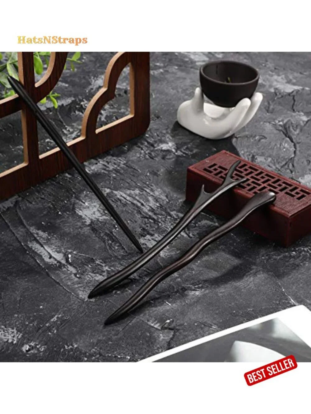 3-Piece Wooden Hair Sticks for Bun, Hair Chopsticks, Hair Pins for Women